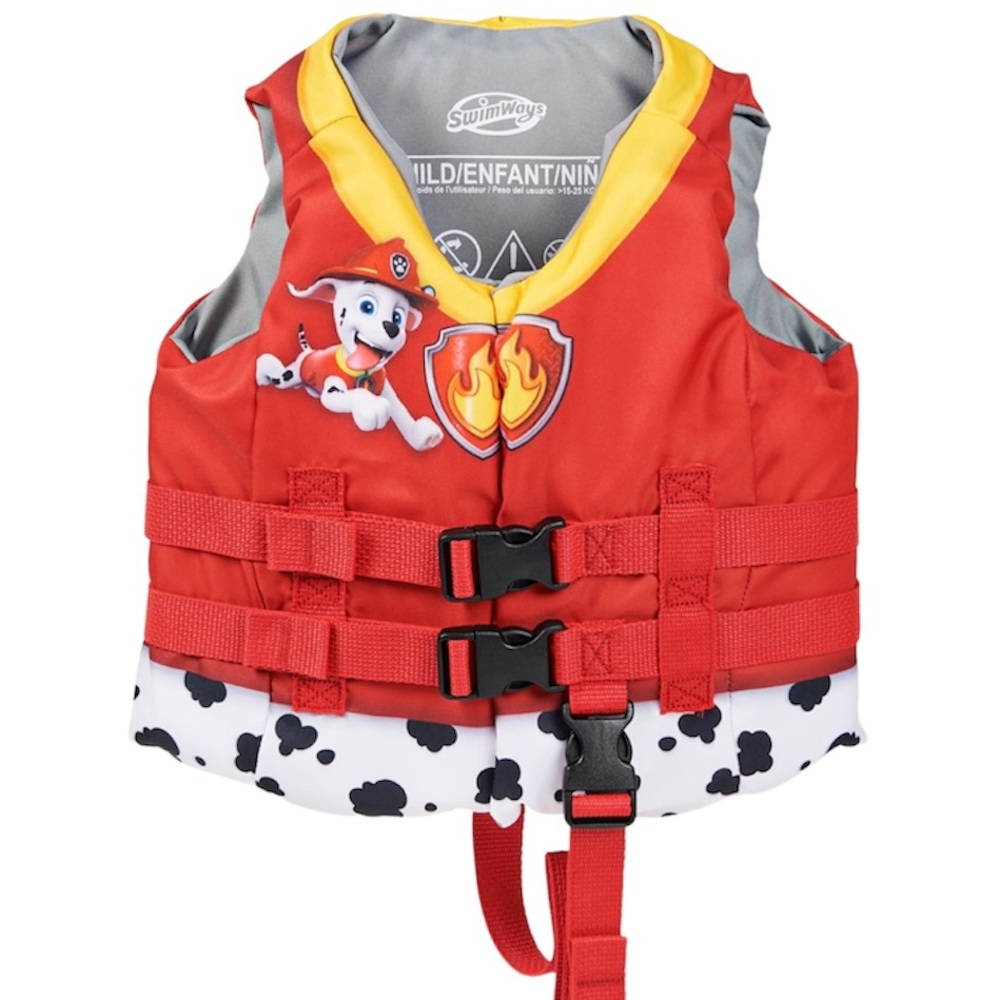Paw Patrol, Marshall Swimways Kids Life Jacket Child 33-55 Ibs Red NWT